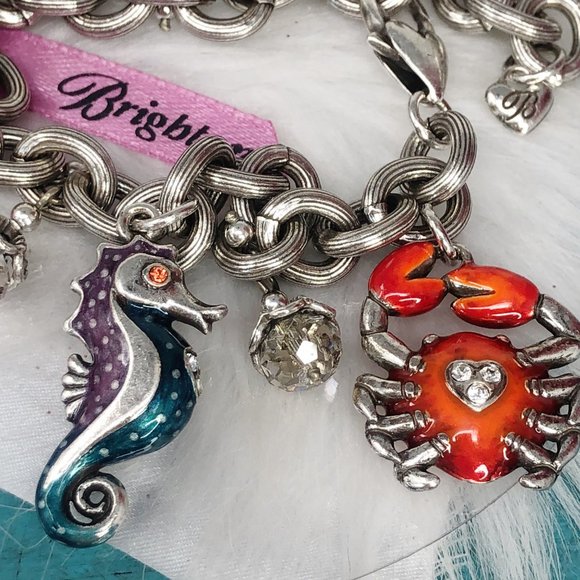 Brighton Ocean Marvels Crystal Charm Bracelet EUC - Picture 8 of 10